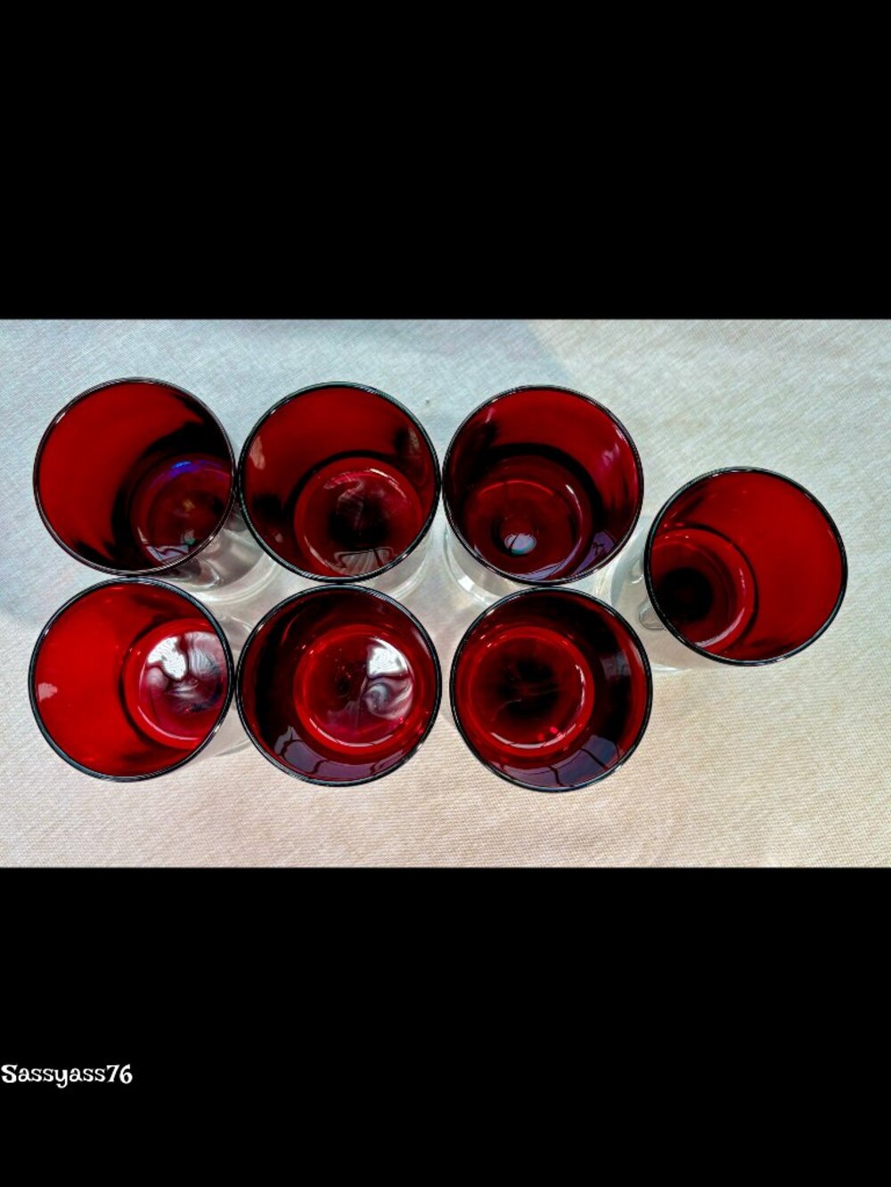 🆕VTG▪️LUMINARC ARCOROC▪️MCM Set of 7 CAVALIER 5" French Ruby Red Wine Glasses - Picture 3 of 6